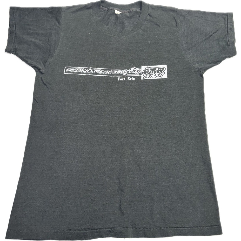 Vintage 90's Single Stitch Y2K Women's Black T-Shirt‎ Size S Horse Racing